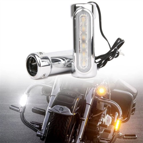 RP6640-2052 Motorcycle Highway Bar Switchback Light Function :DRL&Turn Signal For Harley Touring Road King Glide Dyna Fat Bob