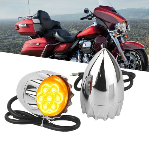 RP6640-2070 Motorcycle Parts LED Turn Signals Lights Front Indicator Light Flasher Lamp For Harley Davidson Touring models : street glide ,road king ,Electra Glide models ( Front Position )