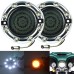RP6640-2133 2inch Flat LED 1157 Amber White with Fire Ring LED Turn Signal Light Inserts For Motorcycle For Harley Davidson