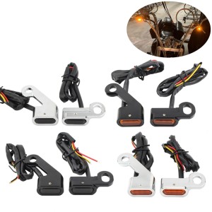 RP6640-2140 Motorcycle Running Blinker Amber Light Mini LED Turn Signals Indicators For Harley Softail 2015-2023 Harley Touring 2009-2013