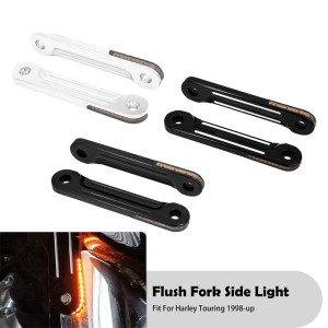 RP6640-5009 Motorcycle Front LED Flush Fork Turn Signal Light For Harley Touring With Batwing 1998-Up Models