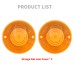 RP6640-7003Y Motorcycle Turn Signal Light Indicator Lens Cover For Harley Davidson Road King Touring Models, FLST and FXRT 1986-2007