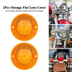 RP6640-7003Y Motorcycle Turn Signal Light Indicator Lens Cover For Harley Davidson Road King Touring Models, FLST and FXRT 1986-2007