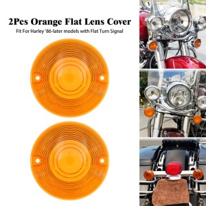 RP6640-7003Y Motorcycle Turn Signal Light Indicator Lens Cover For Harley Davidson Road King Touring Models, FLST and FXRT 1986-2007
