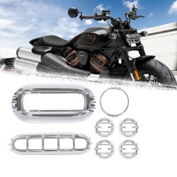 RP6640-7007 Motorcycle Modification Decorative Accessories Tail Light Cover Head Turn Signal Cover For Harley Sportster S RH1250S 2021-later