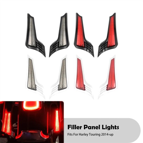 RP6640-9001 Motorcycle Filler Panel Lights LED Turn Signal Brake Rear Fender Light Lamp For Harley Touring Models 2014-Later(except '23-later FLTRXSE,FLHXSE, '24 FLHX,FLTRX and FLTRXSTSE)