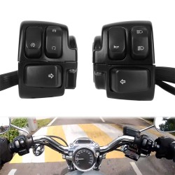 RP6650-2004 Motorcycle Horn Turn Signal Headlamp Black Housing Switch 1" Handlebar For HARLEY SOFTAIL, DYNA, SPORTSTER, V-ROD 1996-2012