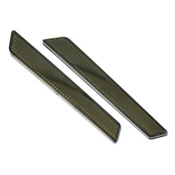 RP6670-1006K Motorcycle Smoke Saddlebag Guard Latch Cover Reflectors For Harley Touring Models 2014-Later(except '23-later FLTRXSE,FLHXSE, '24 FLHX,FLTRX and FLTRXSTSE)