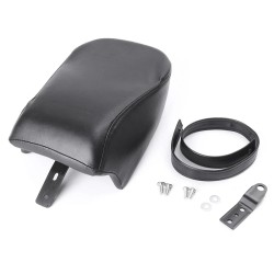 RP7710-1013B Black Leather Rear Passenger Pad Plain Seat for Harley Sportster Iron 883 XL883N 2016-2022 Harley sportster Iron 1200 and Iron XL1200NS 2018-2022