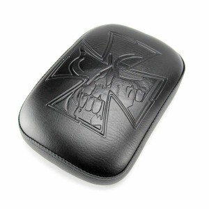 RP7711-1004B 8 Suction Cup Pillion Pad  Passenger Sea Cross Pattern for Harley Dyna Sportster Softail Bobber Chopper