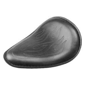 RP7720-0003B Small Size Leather Solo Seat Black Thread for Harley Chopper Bobber Sportster Custom
