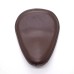 RP7720-0005Z Small Size Brown Leather Solo Seat with flame Pattern for Harley Chopper Bobber Sportster Custom
