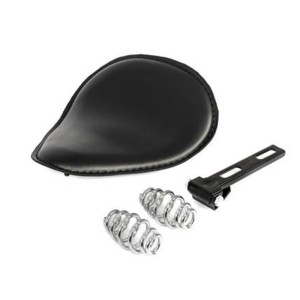 RP7720-0014B Black SOLO Slim Seat Bracket Spring Seat Base Mount Kit Barrel Spring for Harley Chopper Bobber Sportster Custom