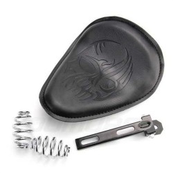 RP7720-0019B SKull Synthetic Leather Solo Seat for Harley Chopper Bobber Sportster Custom
