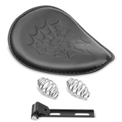 RP7720-0021 Synthetic Leather Solo Slim Seat Large for Harley Chopper Bobber Sportster Custom