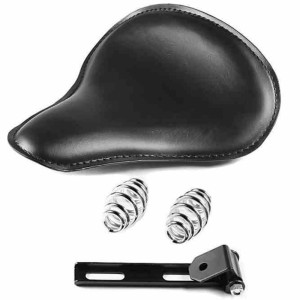 RP7720-0022B Synthetic Leather Solo Slim Seat Large for Harley Chopper Bobber Sportster Custom
