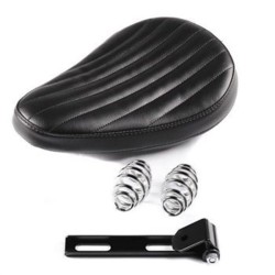 RP7720-0025B BlackLeather ContouRed Solo Spring Seat for Harley Chopper Bobber Sportster Custom