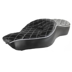 RP7730-1020B Motorcycle Fat Ass Driver Rear Diamond 2up seat for Harley Sportster XL Models 2004-2022