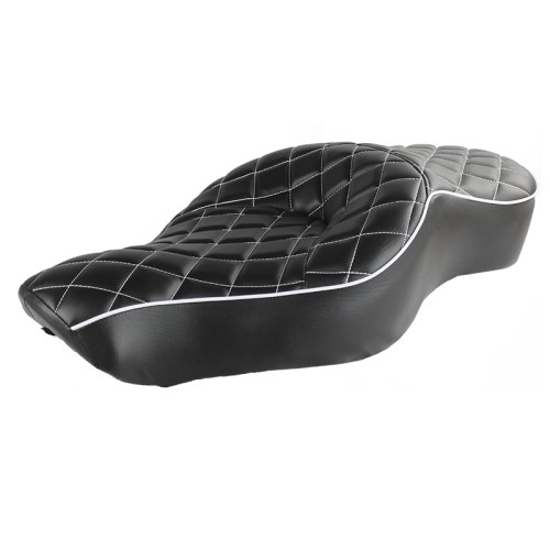 RP7730-1020B Motorcycle Fat Ass Driver Rear Diamond 2up seat for Harley Sportster XL Models 2004-2022