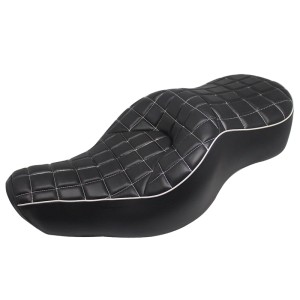 RP7730-1021B Motorcycle Fat Ass Driver Rear Diamond 2up seat for Harley Sportster XL Models 2004-2022
