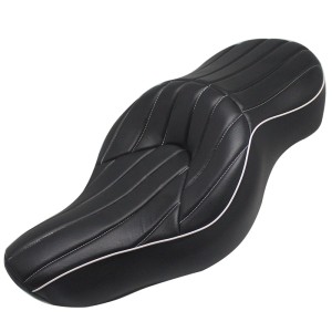 RP7730-1023B One-Piece Wide Touring Driver & Passenger Stripe Seat for Harley Sportster XL Models 2004-2022