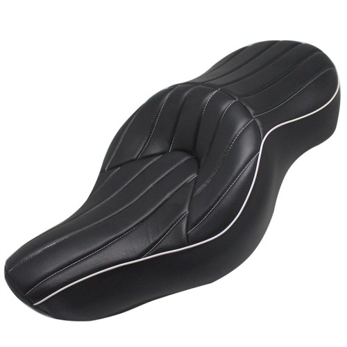 RP7730-1023B One-Piece Wide Touring Driver & Passenger Stripe Seat for Harley Sportster XL Models 2004-2022