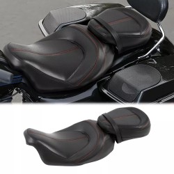 RP7730-1063 Driver & Passenger Two up Pillion Seat Harley Touring Road Glide 2007-2021 for Harley Touring Models 2009-Later (except '21-later FLH, '23-later FLHFB, FLHXSE, FLTRXSE, '24-later FLHX, FLTRX, FLTRXSTSE and '25-later FLH