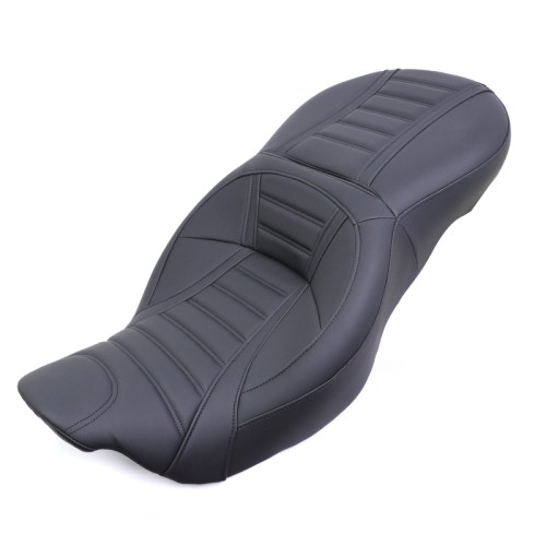 RP7730-1065 Motorcycle Driver Rear Two Up Seat for Harley Touring Models 2009-Later (except '21-later FLH, '23-later FLHFB, FLHXSE, FLTRXSE, '24-later FLHX, FLTRX, FLTRXSTSE and '25-later FLHXU)