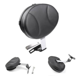 RP7770-1009B Adjustable Plug-In Driver Backrest for Harley Softail Heritage Fatboy 2007-2017