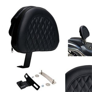 RP7770-1010B Adjustable Plug-In Driver Backrest for Harley Softail Heritage Fatboy 2007-2017