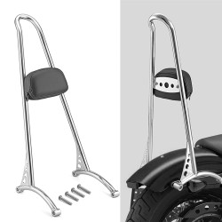 RP7771-2012 Long Chopper Sissy Bar Backrest with Pad for Harley Dyna Models 2006-2017 (except FLD)