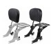 RP7771-2013 Quick Release Black Passenger Sissy Bar Backrest with docking for Harley Sportster XL Models 1994-2003