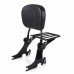 RP7771-2013 Quick Release Black Passenger Sissy Bar Backrest with docking for Harley Sportster XL Models 1994-2003
