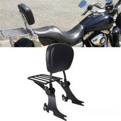 RP7771-2013 Quick Release Black Passenger Sissy Bar Backrest with docking for Harley Sportster XL Models 1994-2003