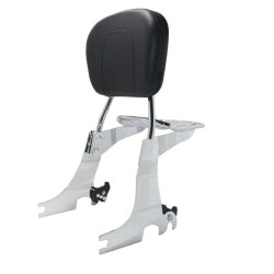 RP7771-2014 Quick Release Black Passenger Sissy Bar Backrest with docking for Harley Sportster XL Models 1994-2003