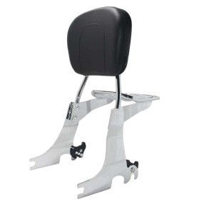 RP7771-2014 Quick Release Black Passenger Sissy Bar Backrest with docking for Harley Sportster XL Models 1994-2003