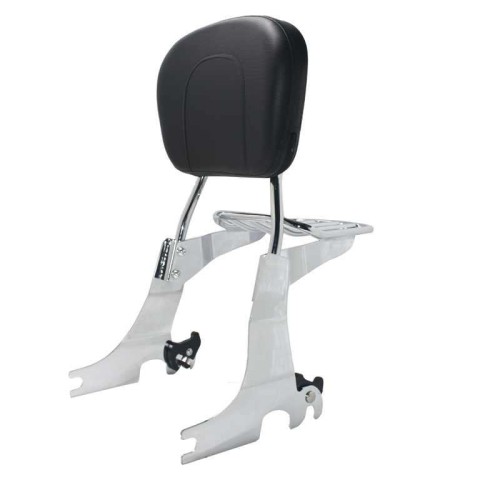 RP7771-2014 Quick Release Black Passenger Sissy Bar Backrest with docking for Harley Sportster XL Models 1994-2003