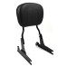 RP7771-2015 Quick Release Black Passenger Sissy Bar Backrest with docking for Harley Softail Slim FLS Fat Boy FLST FXST 2000-2005