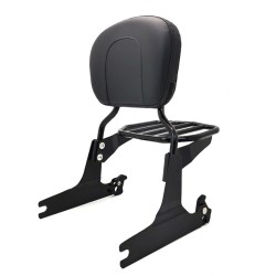 RP7771-2016 Quick Release Black Passenger Sissy Bar Backrest with docking for Harley Softail Fatboy FXST FXSTB FXSTS 2006-2017