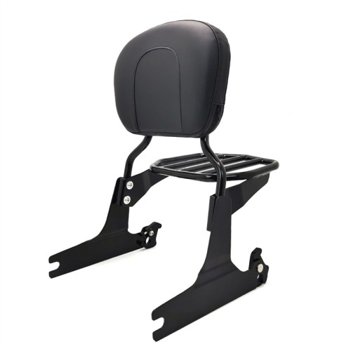 RP7771-2016 Quick Release Black Passenger Sissy Bar Backrest with docking for Harley Softail Fatboy FXST FXSTB FXSTS 2006-2017