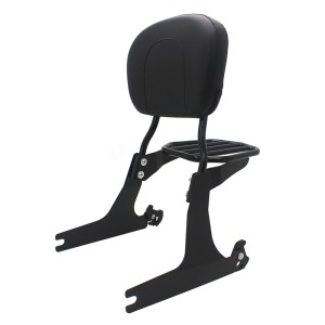 RP7771-2017 Quick Release Black Passenger Sissy Bar Backrest with docking for Harley Davidson Dyna models  2002-2005(Except FXDF FXDFSE FXDXT FXDWG)