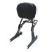 RP7771-2018 Quick Release Black Passenger Sissy Bar Backrest with docking for Harley Dyna Models 2006-2017 (except FLD)