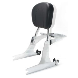 RP7771-2018 Quick Release Black Passenger Sissy Bar Backrest with docking for Harley Dyna Models 2006-2017 (except FLD)