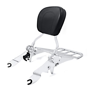 RP7771-3003 Adjustable& Detachable  Passenger Sissy Bar with Luggage Rack for Harley Touring Models 2009-Later