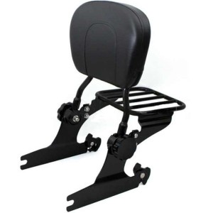 RP7771-3004 Adjustable& Detachable  Passenger Sissy Bar with Luggage Rack for Harley Softail Slim FLS Fat Boy FLST FXST 2000-2005
