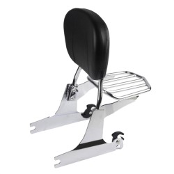 RP7771-3009 Detachable  Passenger Sissy Bar with Luggage Rack for Harley Softail Slim FLS Fat Boy FLST FXST 2000-2005