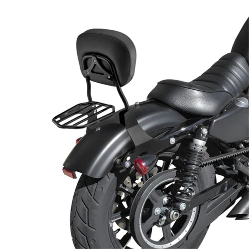 RP7771-3012 Motorcycle Sissy Bar Backrest with Luggage Rack for Harley Sportster XL Models 1994-2003