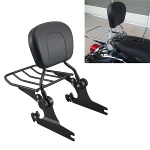 RP7771-3014 Adjustable Detachable Sissy Bar Passenger Backrest for Harley Softail Fatboy FXST FXSTB FXSTS 2006-2017