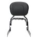 RP7771-3015B Backrest Sissy Bar with Black Passenger Pad for Harley Softail Fatboy FXST FXSTB FXSTS 2006-2017