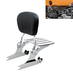 RP7771-3020 Adjustable Detachable Sissy Bar Passenger Backrest for Harley Dyna Models 2006-2017(except FLD, FXDF, FXDFSE and '10-'17 FXDWG)
